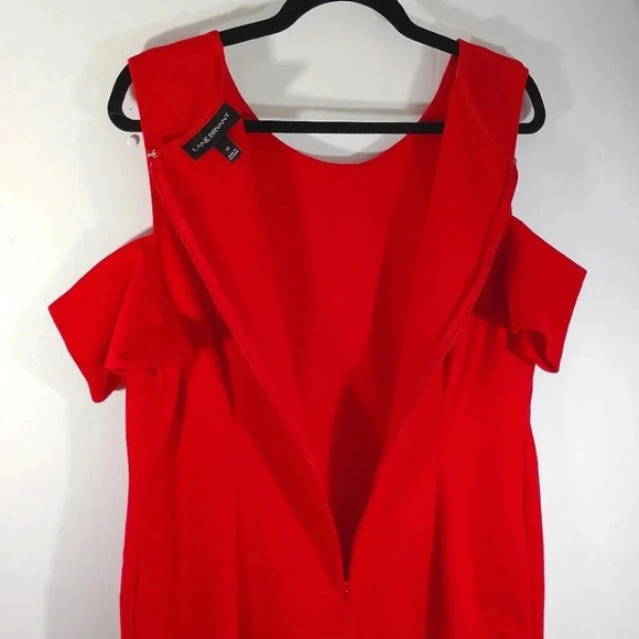 Lane Bryant Red Dress Slash Shoulder Plus Size 18 - Picture 11 of 15